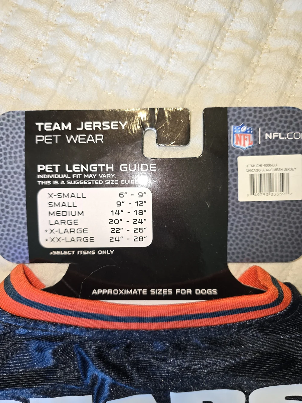 NFL Chicago Bears Navy and Orange Short Sleeve Jersey